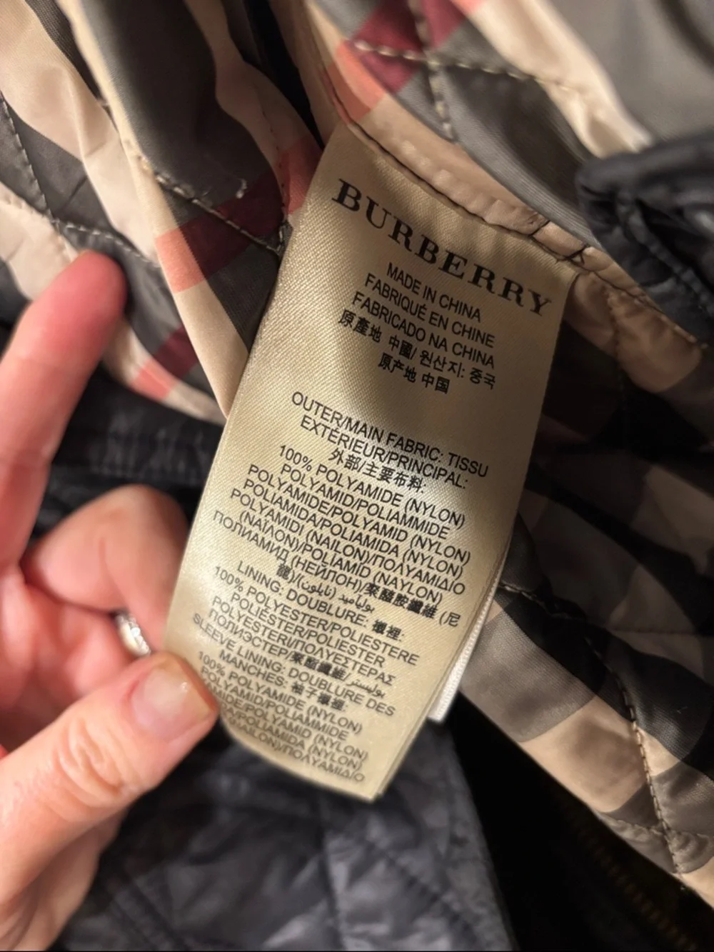 Burberry Black Quilted Belted Trench Coat - Picture 3 of 7